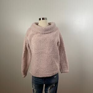 A New Day • Sherpa Turtleneck Light Pink Sweater